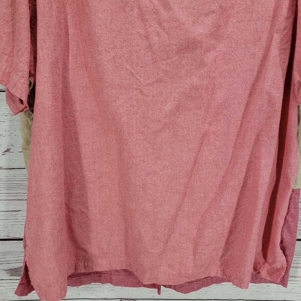 Bobbie Brooks Woman Pink Beige 100%Cotton Embroidered Top Size 22/24W - Picture 13 of 13